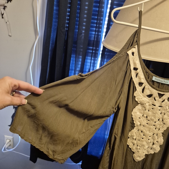 Solitaire Swim Women's Olive Green Top - Picture 5 of 7